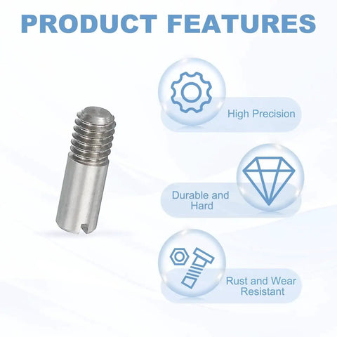 Stainless Steel M4 X 12mm Beefy Slotted External Thread Dowel Pins 15 Piece Set For Home Furniture Cabinets And Hinges