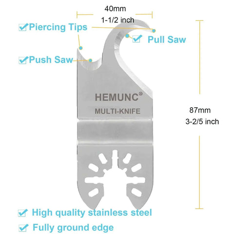 Oscillating Multitool Hook Knife Blades Set For Cutting Roofing Shingles PVC Carpet Cardboard And More Heavy Duty Steel