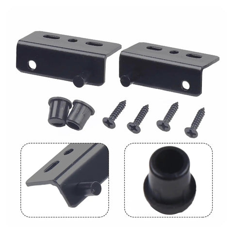 2 Pack Heavy Duty Hidden Pivot Door Hinges With Bushing For Wooden Doors Drawers Cabinets Wardrobe Closets And Furniture Hardware Black Finish