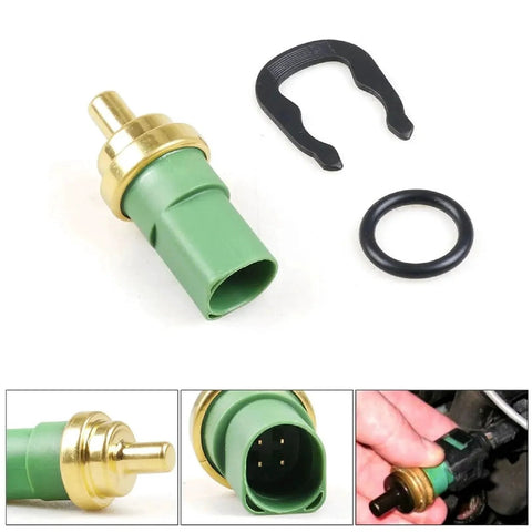 Engine Coolant Temperature Sensor For Audi And VW Cars 1998 2010 Direct Fit OEM Replacement Fits A3 A4 A6 A8 with clips and O-ring