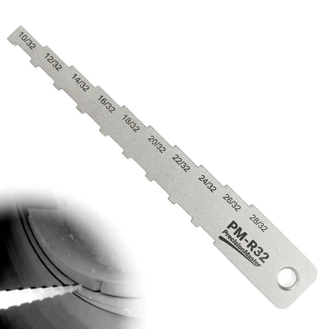 32nds Brake Pad Thickness Gauge 2-In-1 Technician Gauge For Brake Lining And Drum Wear Stainless Steel Pocket Tool for fast inspection