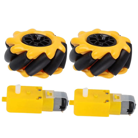 Mecanum Wheel for TT Geared Motor 60mm Rubber Coated Omnidirectional Wheel With No Welding Plug For DIY Smart Car Robot Projects And TT Motor Accessories Saskate Durable Grip Smooth Rolling Ready To Install