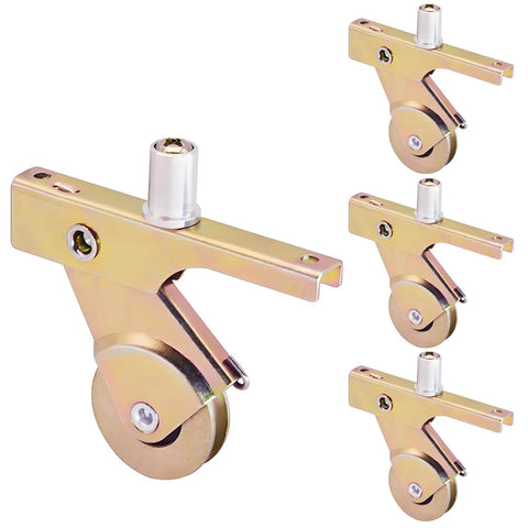 Spring Loaded Sliding Screen Door Roller Replacement With 1 Inch Steel Ball Bearing Concave Wheels for smooth glide, 4 pack