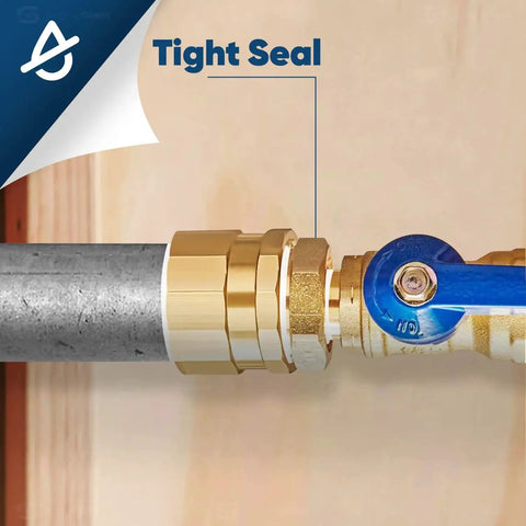 1 1/4 Inch Male NPT To 1 Inch Female NPT Brass Bushing With Hex Head Budget-Friendly Lead Free Fitting Installed on Pipe