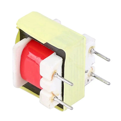 Side view of EE14 oil-immersed single phase audio transformer with pins, part of 1300 To 8 Ohm Impedance Audio Transformer 10 pack.