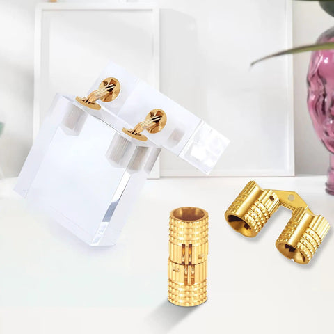8 Pack Hidden Brass Hinges For Jewelry Boxes And Cabinets Concealed 180 Degree Opening 10mm Size Small Ring Box Hinge