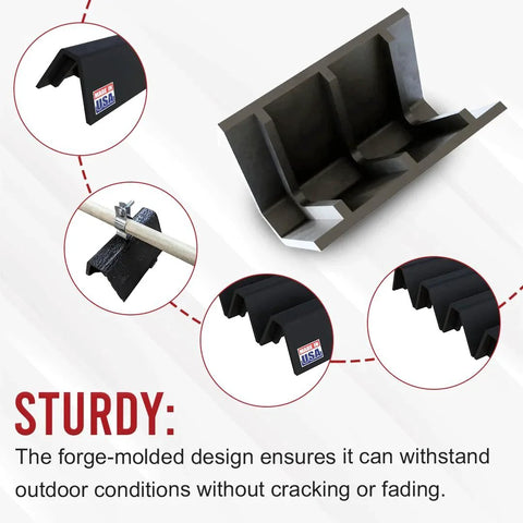 Rooftop Pipe Support CTL 6 Inch Heavy Duty Pipe Cradle And Conduit Support 250 Lb Capacity Cut To Length Install 4 Pack