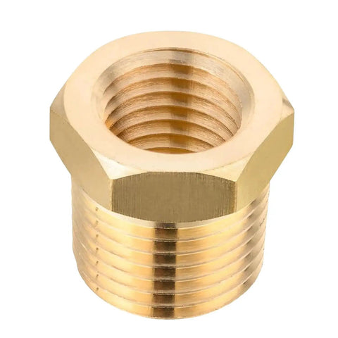 Brass Reducer Hex Bushing One Inch NPT Male To Three Quarter Inch NPT Female Pipe Fitting Adapter in forged brass