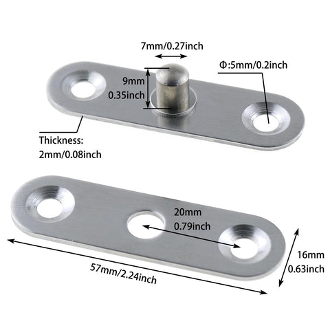 4 Piece Set 360 Degree Invisible Door Hinge Made From Stainless Steel 304 Concealed Pivot Hinge dimensions and features.