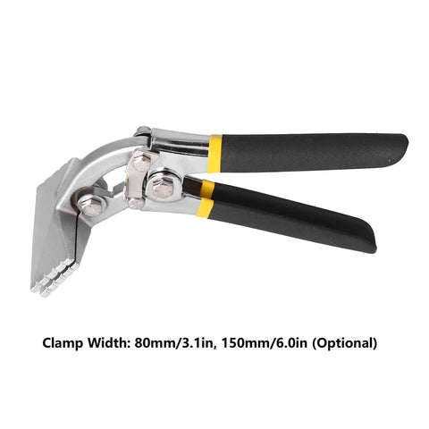 Durable Alloy Steel Hand Seamer for Metalworking, Multifunctional Straight Jaw Bender, Heavy Duty Duckbill Pliers, 80mm Bent Type
