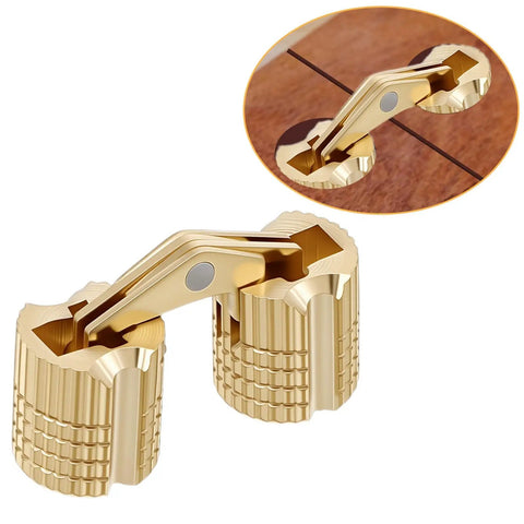 Premium Brass Barrel Hinges For Your Cool DIY Adventures Eight Piece Set With Wide 180 Degree Opening Angle Hidden And Concealed Design