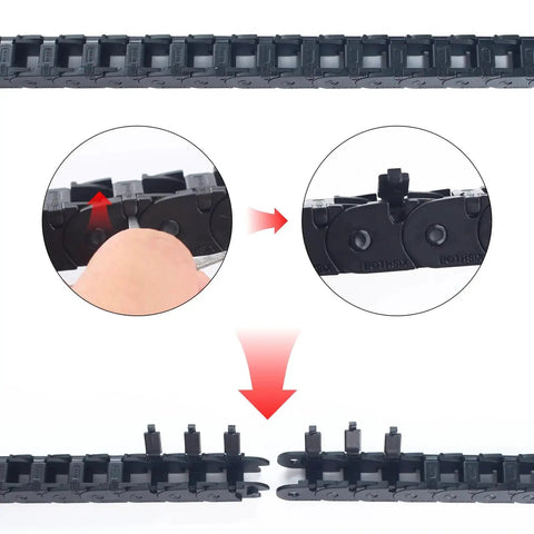 K2 Plus Cable Drag Chain Replacement Open For Hot End Extruder Direct Drop In Easy Install for 3D Printers, assembly process