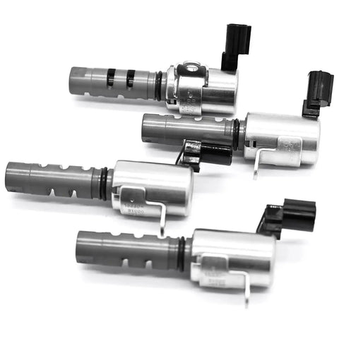 Four metal left and right VVT solenoid camshaft position actuators for 3.5L V6 engine plug and play drop in replacement
