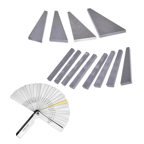 Precision Angle Block Set for Machinists Dope UpAmcarker Includes Twelve Hardened Steel Gauge Blocks From One Quarter To Thirty Degrees For Milling Lathes And Inspection Calibration In A Quarter Inch Thick Block.