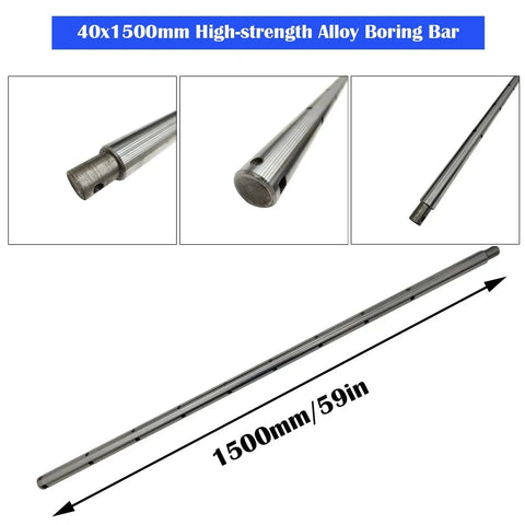 High-strength alloy boring bar for Portable 110V Line Boring Machine For Heavy Machinery And Excavator Repair, 1500mm length