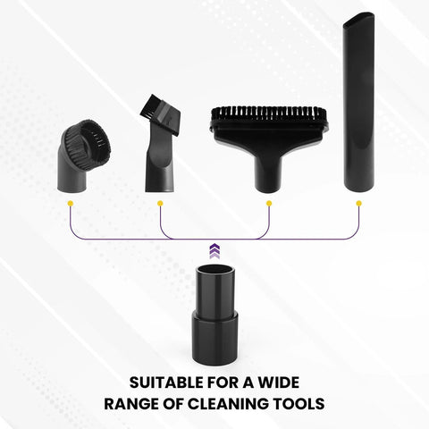 Two Pack Vacuum Hose Adapter For Connecting One And Three Eighths Inch Outer Diameter To One And Quarter Inch Inner Diameter, Plastic Cleaner Hose Connector Reducer, Dust Collection Accessory, Fits Most Vacuums, Durable Black.