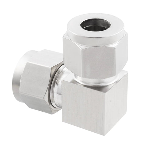 Yoebor stainless steel 304 compression tube elbow fitting, 1/4 in. OD x 1/4 in. OD, pack of 2