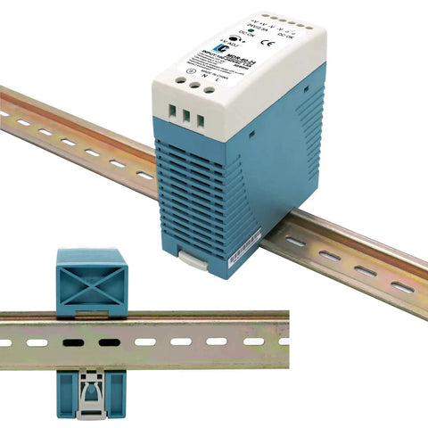 Rail Mount 24V DC Switching Power Supply, 60W, Quick Install, Plug And Play Ready, input 100-240VAC