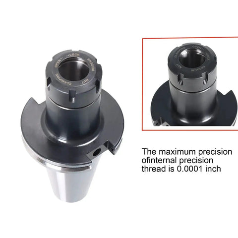 Two Piece ER32 Collet Chuck Set For CAT50 Tool Holder With 4 Inch Extension Pro Grade Ultra Precise One Ten Thousandth Inch Runout