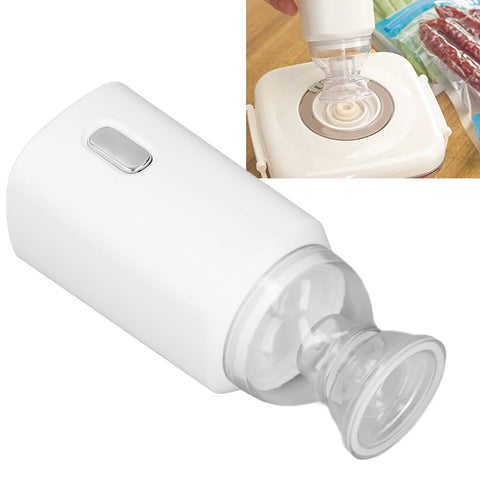 Electric air pump by Amazon, white 5V cordless handheld vacuum for vacuum storage bags and filament.
