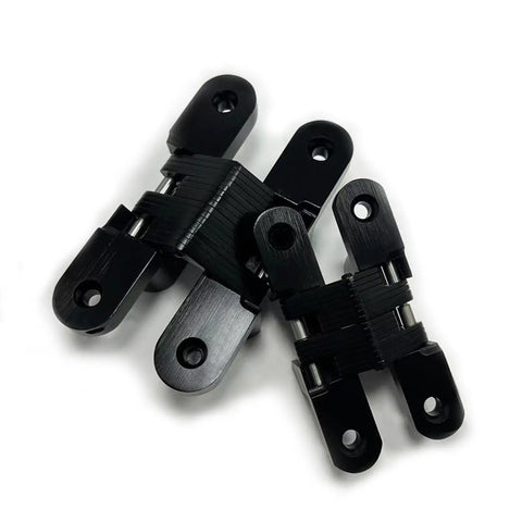 One Pair Hidden Gate Hinge Stainless Steel Invisible Door Hardware Concealed Barrel Hinge For Wood Doors Black Finish