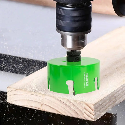 Carbide Tipped Hole Saw 6-1/8 Inch Multi Material Cutter for Recessed Lighting With Arbor Cuts Hardwood Drywall Plaster PVC