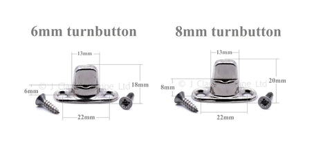 6mm and 8mm turnbutton sizes for 8mm Fastener Kit With Cutting Tool For Boat Canopy Canvas Cover Twist Fasteners Includes Eyelets Bases Screws Marine Hardware DIY Ready Set With Tool And Fitting Guides