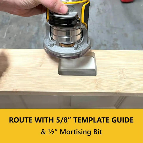 Effortless Hassle Free Four And A Half Inch Pocket Door Hinge Template With One Quarter Radius Corners Precise Router Jig
