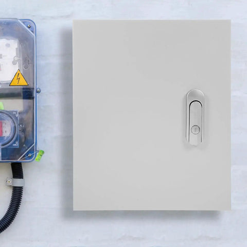 Heavy Duty Waterproof Electrical Disconnect Box Enclosure Plastic Outdoor Cabinet For Meter Control Panel And Distribution Projects 25 x 30 x 14 Cm Vertical Housing Workhorse Outdoor Electrical Box For Panels And Bases