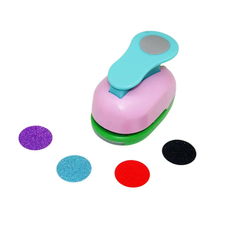 Circle Punch 1.2 Inch 30mm Craft Lever Punch For Scrapbooking And Card Making Gift Tags And DIY Paper Crafts with colorful circles cut out