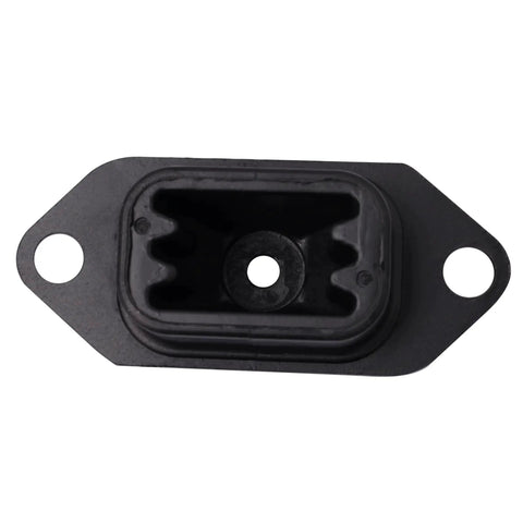 Front view of a black metal mount from Beefed-Up Nissan Sentra Engine And Transmission Mount Kit Set Of 4 For 2013 2019 1.8L L4 Auto CVT.