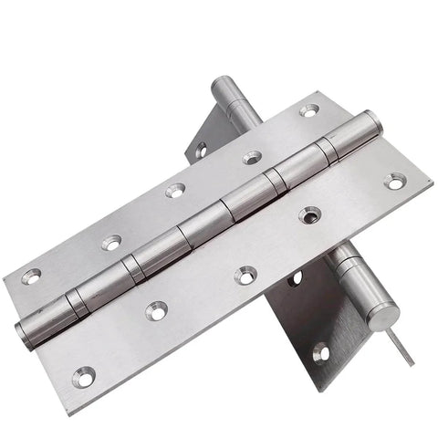 8 Inch Stainless Steel Ball Bearing Door Hinges For Heavy Duty Wood Doors With Square Corner One Eighth Inch Thick Matte Black Finish
