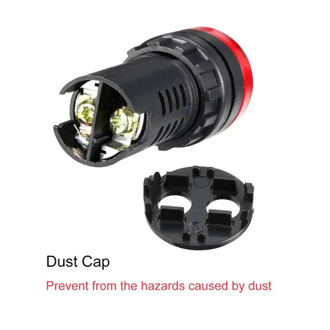 Red Light With Buzzer Panel Mount Alarm Indicator 12V ACDC 22mm Electrical Control Panels HVAC DIY Projects High Bright LED 5 Pack