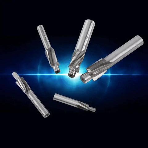 Professional Grade 5 Piece Counterbore Drill Bits Set With 4 Flutes Straight End Mills HSS Countersink Slot End Mills For Copper Aluminum Cast Iron M3 To M8 Ideal For Quick Tool Changes And Long Lasting Performance For DIYers