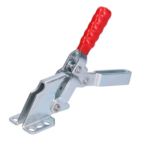 Beefy Quick Release Toggle Clamp For Vertical Hold Downs 230kg Capacity Model 12130 SM, metal clamp with red ergonomic handle