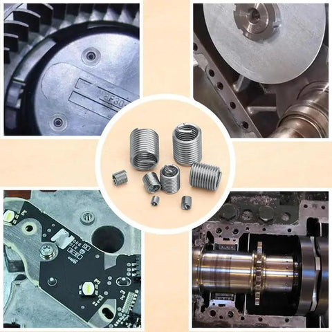 Thread Repair Kit With 140 Pcs 304 Stainless Steel Helical Wire Inserts M3 To M12 in various machinery applications