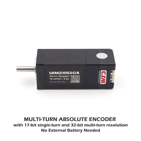 Integrated NEMA 11 Servo Stepper Motor With Built-In 17-Bit Single-Turn And 32-Bit Multi-Turn Absolute Encoder, side view