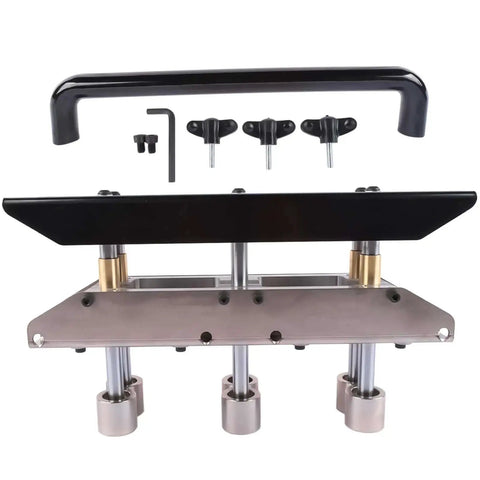 Three Station Edge Roller Bender for metal bending with pro grade heavy duty clamp roller, components displayed
