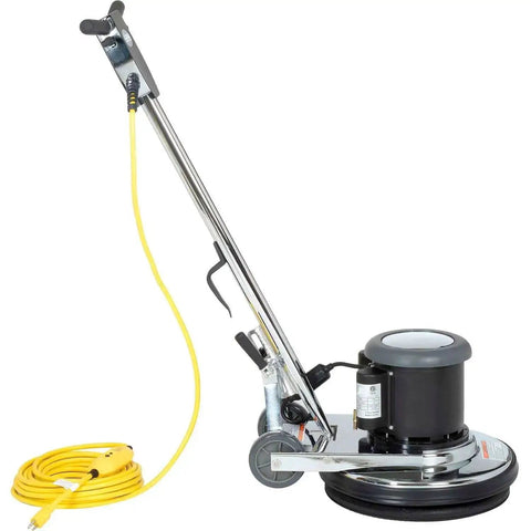 Corded Low Speed Floor Machine, 17 Inch Cleaning Path, Stainless Steel Construction, Heavy Duty 1.5 HP Motor, 50 Foot Safety Power Cord