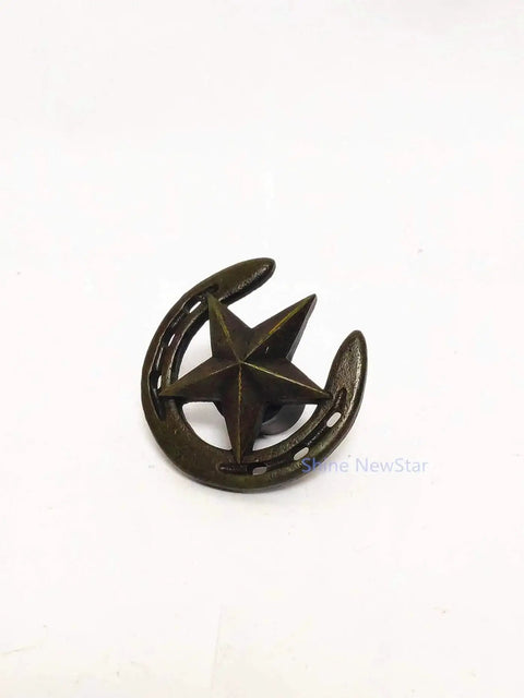 Western Cowboy Horseshoe Hand Painted Resin Cabinet Knobs And Drawer Pulls Set Of 6 For Country Kitchen Decor Rustic Home Hardware