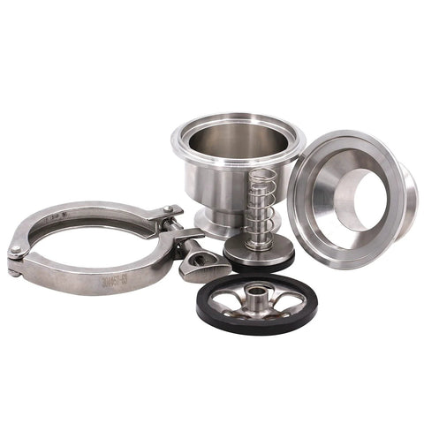 DERNORD 1.5-inch stainless steel sanitary check valve with tri-clamp fittings and FKM gasket