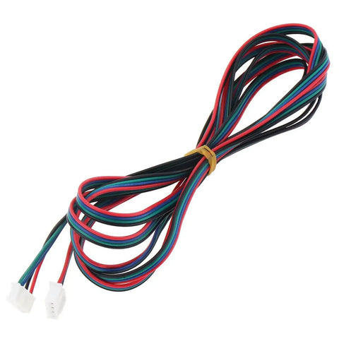 Six Pack 1.5 Meter Stepper Motor Cables XH2.54 4P To XH2.0 6P Color Wires For 3D Printer with connectors shown