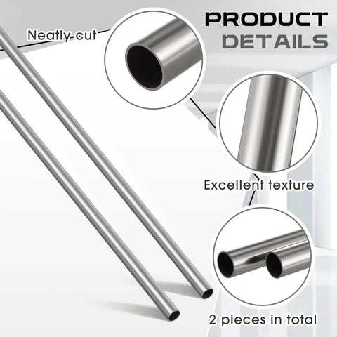 Two Pack 316 Stainless Steel Tubing 1 Inch Outer Diameter 25mm 16 Gauge One And A Half Millimeter Wall 48 Inch Length Each Perfect For DIY