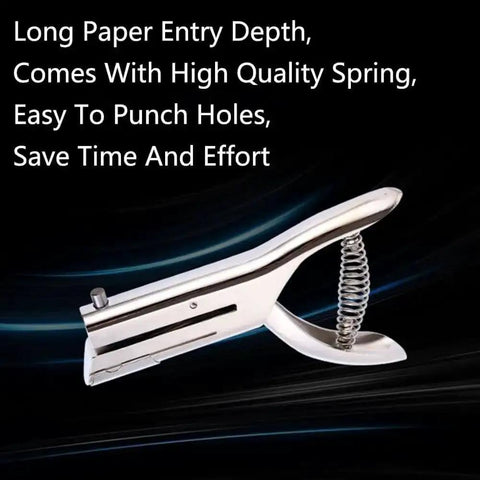 One Hole Metal Punch Tool For Crafts On The Go Circle Slot Handheld Punch with spring for paper card stock 3mm holes