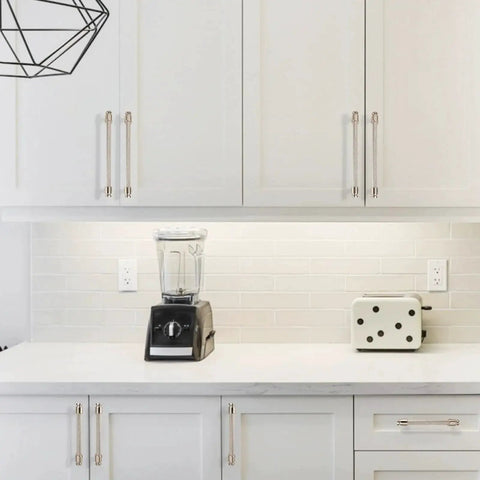 White kitchen cabinets with 10 Pack 5 Inch 128mm Knurled Brushed Satin Nickel Kitchen Cabinet Handles Drawer Pulls