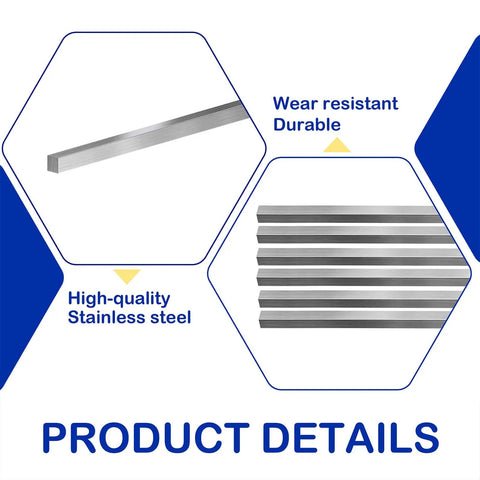 Six Pack Stainless Steel Square Bar Stock One Quarter Inch By One Quarter Inch By Twelve Inch Versatile Key Stock Product Details