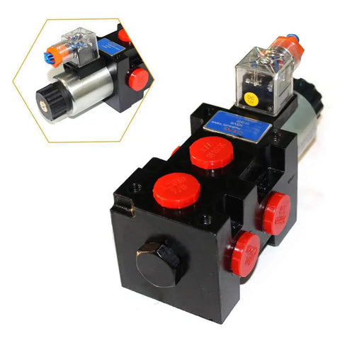 Hydraulic Solenoid Selector Diverter Valve For Switching Oil Circuits Between Different Flow Rates And Pressures, 13 GPM 50 LPM