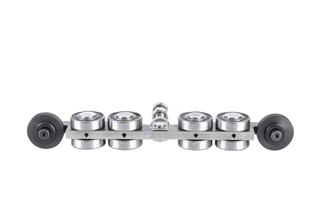 Sliding Gate Trolley Truck Assembly With Four Bearings And Eight Steel Wheels for heavy doors, industrial use, front view