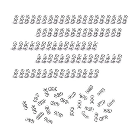 304 stainless steel compression springs, length 10–30mm, OD 4–6mm, wire diameter 0.3–0.5mm, 150 pcs