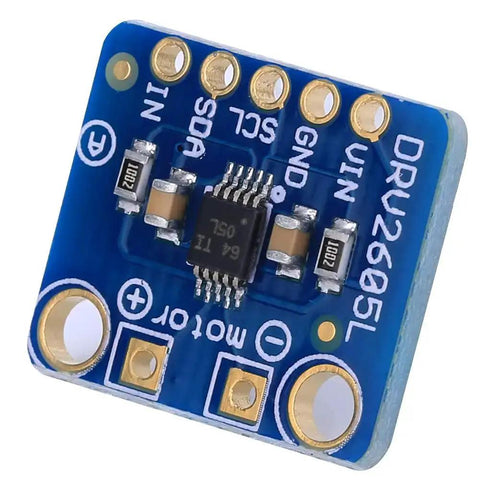 Close-up of Two Pack Haptic Motor Controller Driver Module With General Pin Interface DRV2605L for DIY projects and wearables.